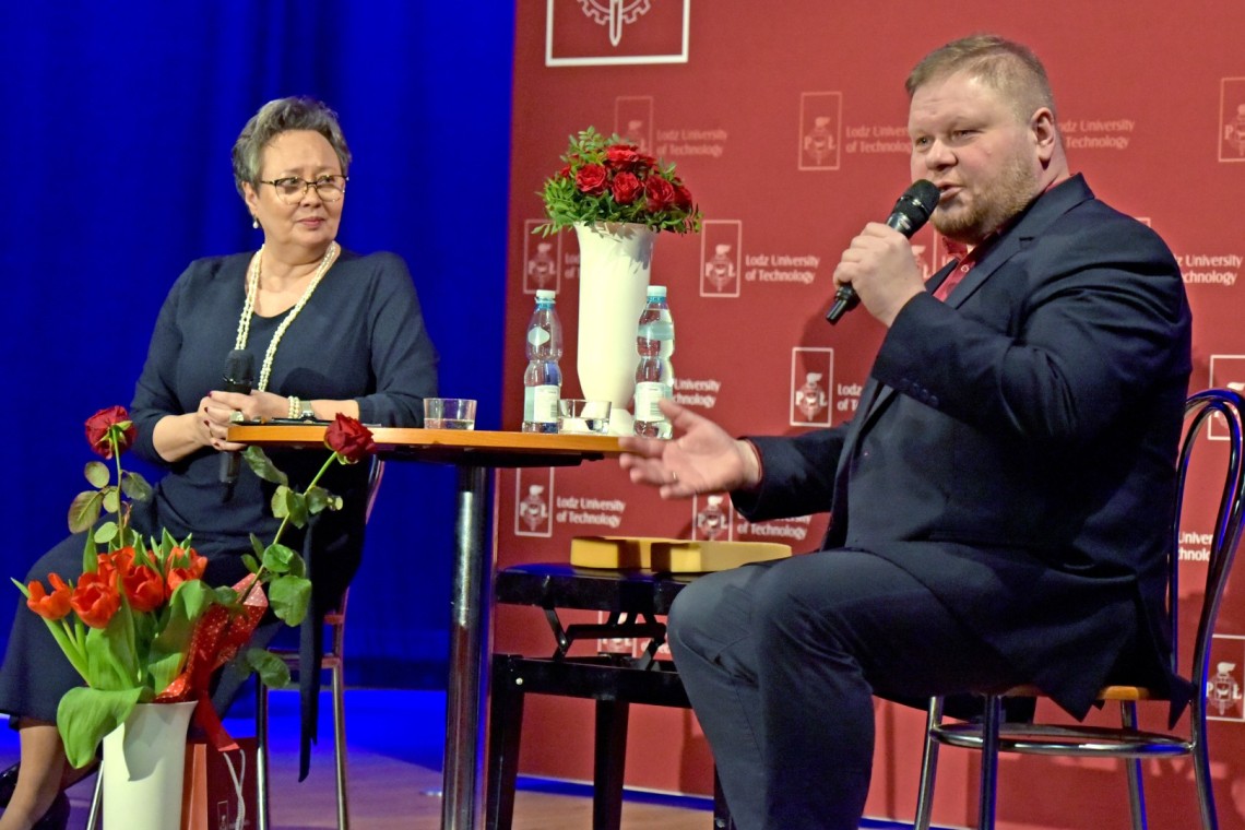 Jakub Garbacz i prowadząca CzFK prof. Anna Jeremus-Lewandowska