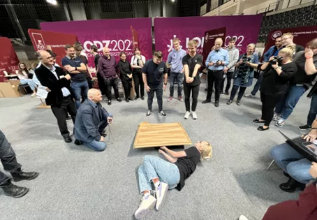 Ścisły finał, czyli testowanie gotowych konstrukcji. Emocje sięgały zenitu.