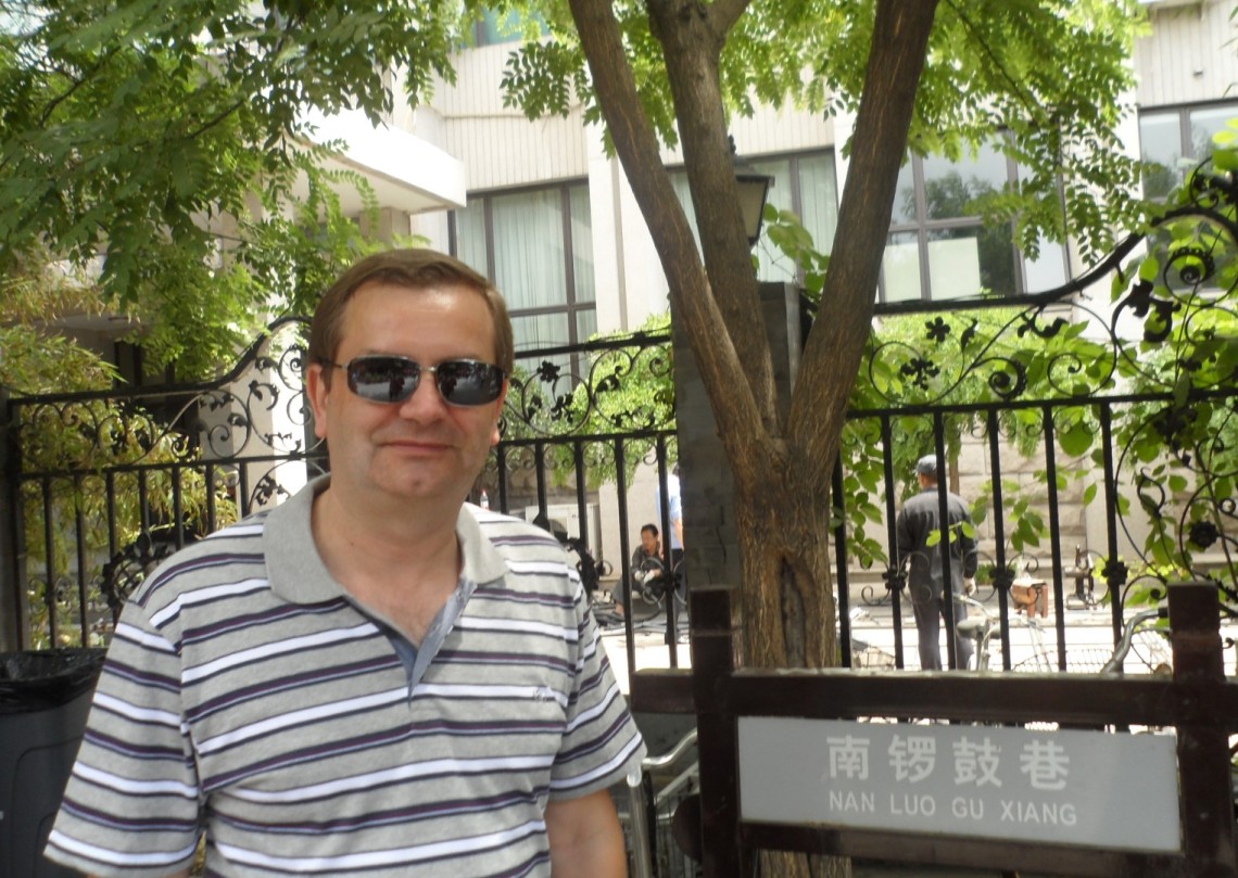 Profesor Piotr Dziugan w czasie jednej z wizyt naukowych w Chinach
