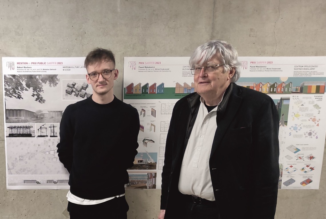 Inż. arch. Robert Machura - laureat PRIX SARP FR 2023 oraz arch. Thaddée F. Novak – Prezes Société des Architectes Polonaise in France