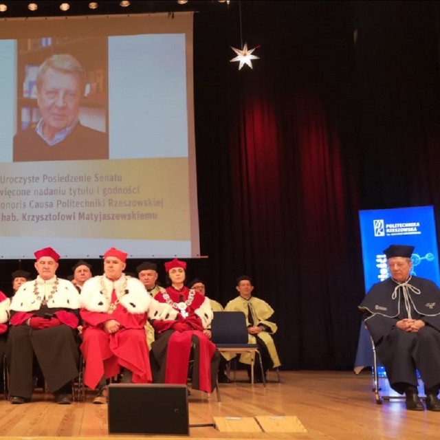 Uroczystość nadania tytułu doktora honoris causa Politechniki Rzeszowskiej prof. Krzysztofowi Matyjaszewskiemu e posiedzenie senatu