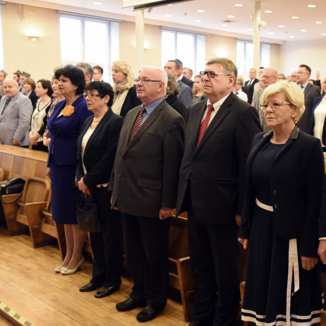 Goście uroczystego posiedzenia Senatu PŁ