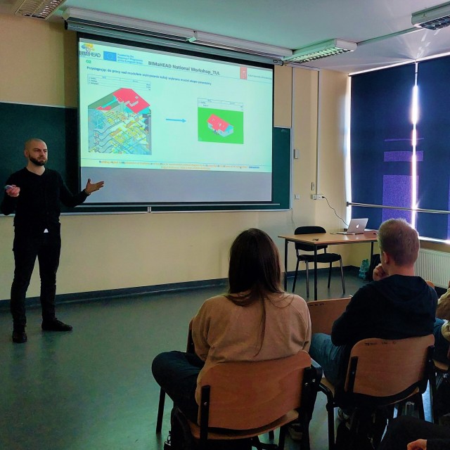 mgr inż. arch. Michał Jarzyna prezentuje wykrywanie kolizji w wirtualnym modelu budynku
